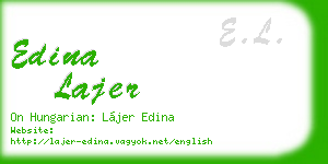 edina lajer business card